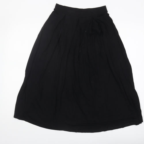 ASOS Women's Black A-Line Midi Skirt Size 10