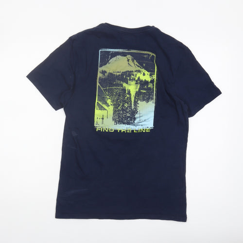 Columbia Men's Blue Graphic Print Cotton T-Shirt S