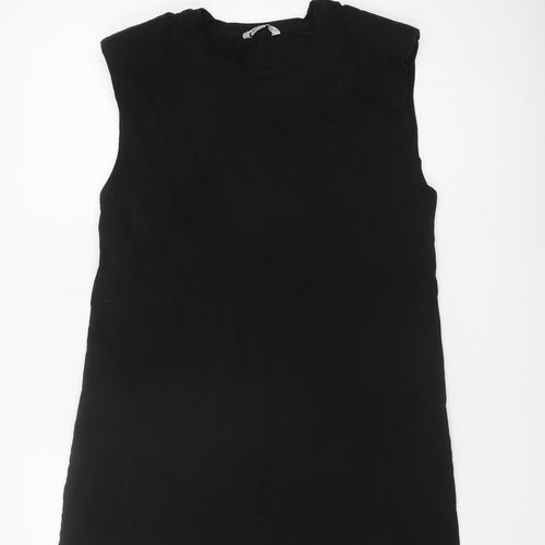 Stradivarius Women's Black Cotton Tank, Size 14
