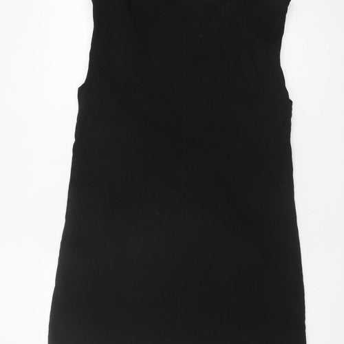 Stradivarius Women's Black Cotton Tank, Size 14