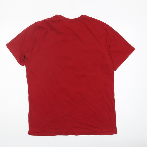Marks and Spencer Red Medium Christmas T-Shirt for Men