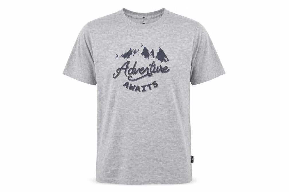 Hi Gear Men's Grey Adventure Graphic T-Shirt, Small