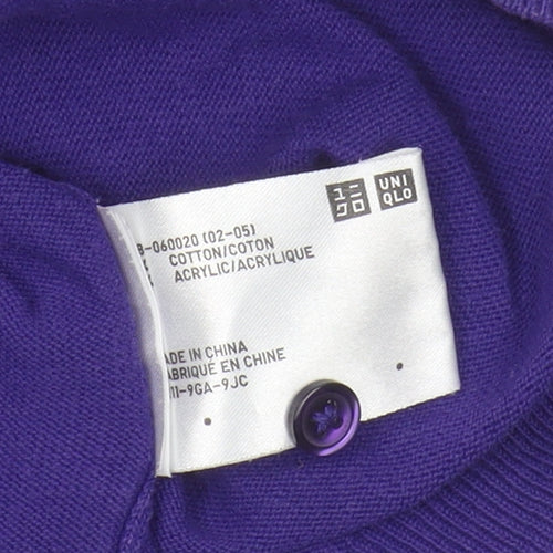 Uniqlo Women's Purple Cardigan M, Button Front