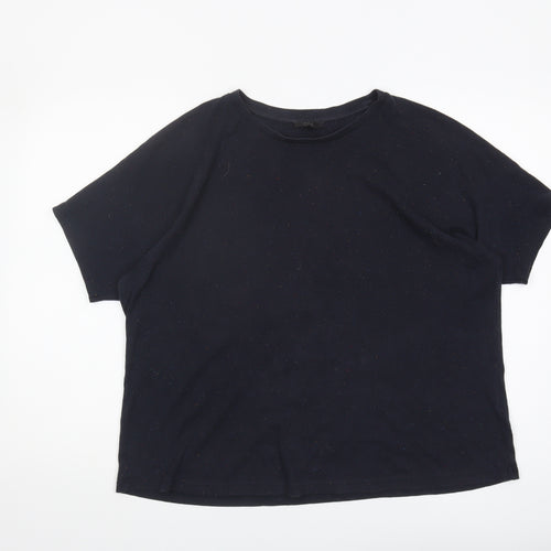 COS Women's Black T-Shirt Medium Casual Cotton Blend