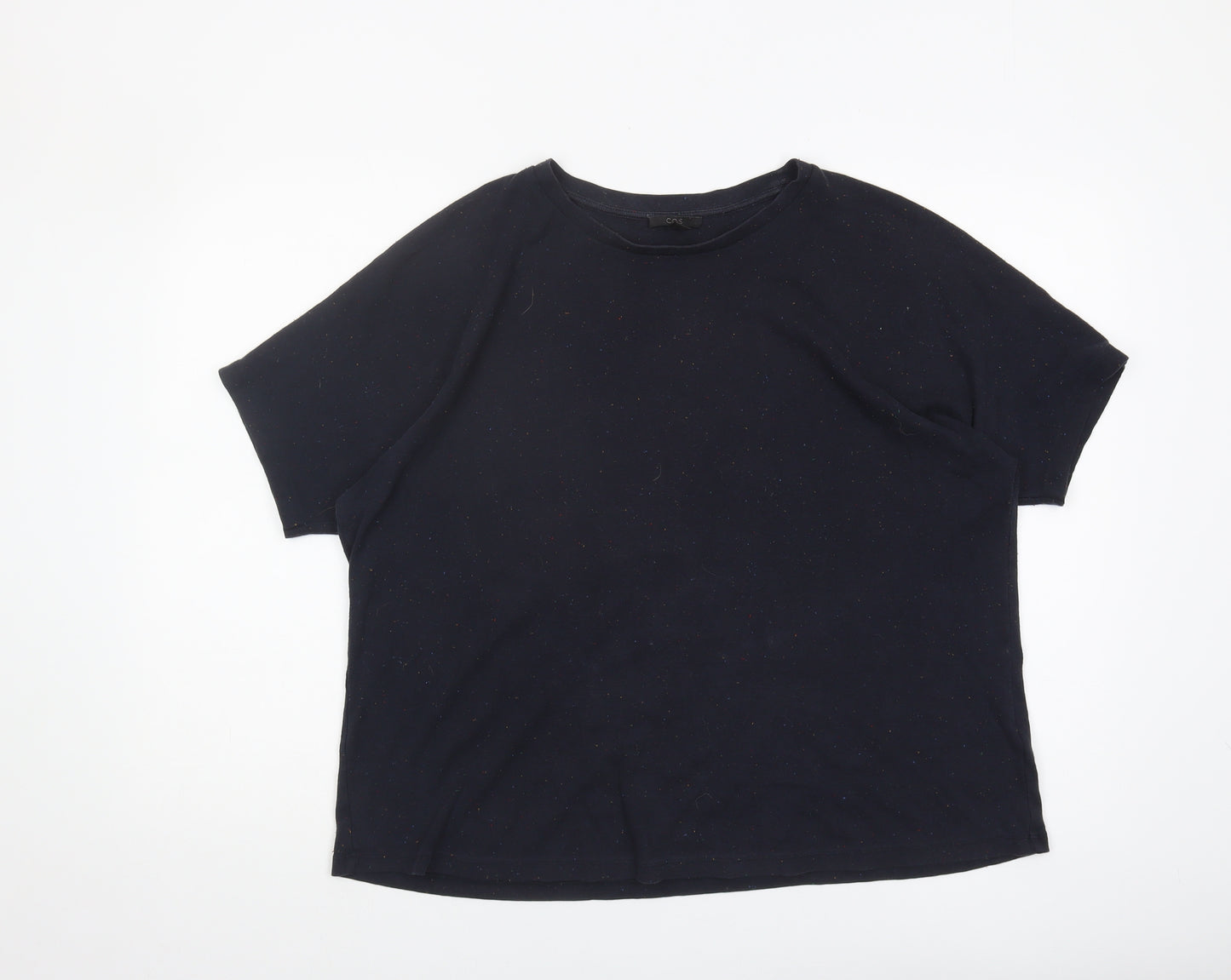 COS Women's Black T-Shirt Medium Casual Cotton Blend