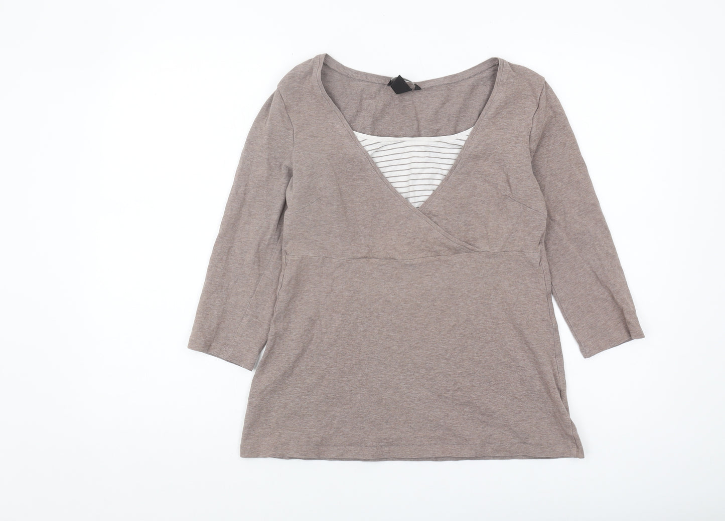 H&M Women’s Brown Maternity Wrap Blouse M
