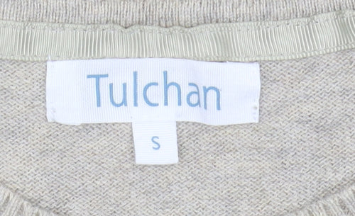 Tulchan Beige Cable-Knit Women's Jumper, Size S