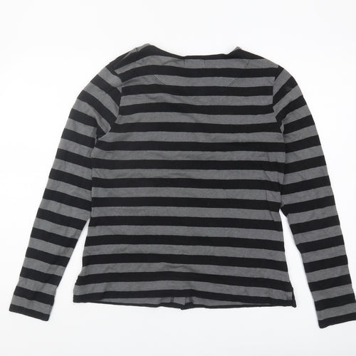 Two Danes Women's Black Striped Cardigan M