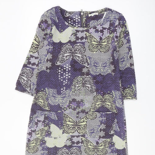 White Stuff Women's Purple Floral Dress, Size 8