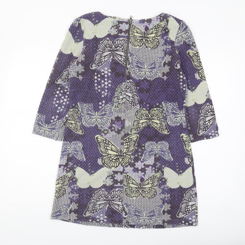 White Stuff Women's Purple Floral Dress, Size 8