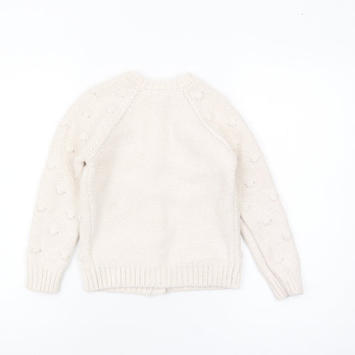 Next Ivory Girls Floral Cardigan - 5-6 Years