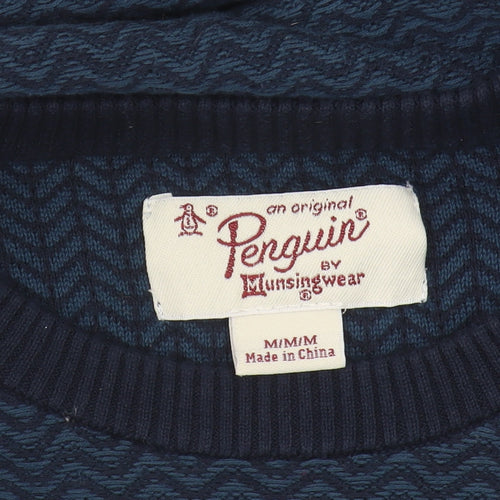 Penguin Men's Blue M Cotton Pullover Jumper