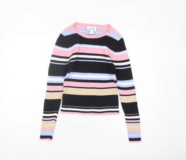 Monki Women's Multicoloured Striped Jumper XS