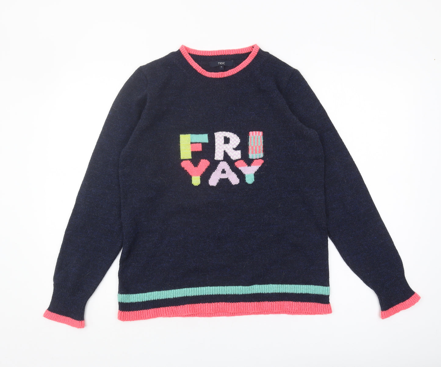 Next Women's Multicoloured Pullover Jumper Size 10