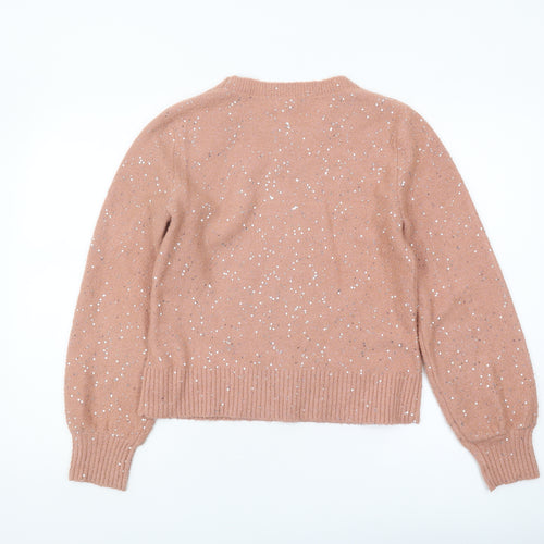 Oasis Women's Pink Pullover Jumper, Size S, Sequin Detail