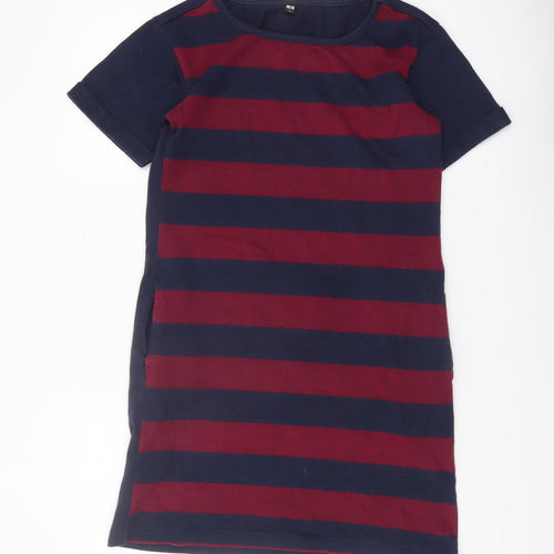 Uniqlo Women's Striped Casual Dress, Blue/Red, Size S