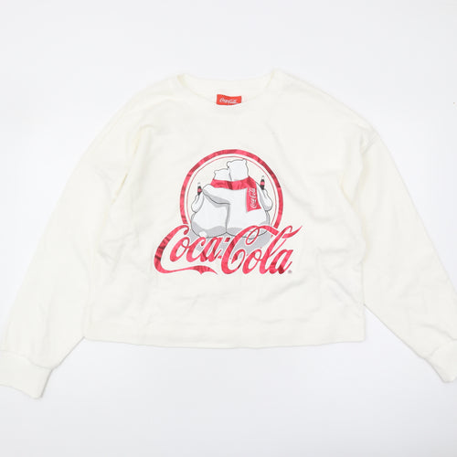 Next Coca-Cola Women's White Sweatshirt Size 16