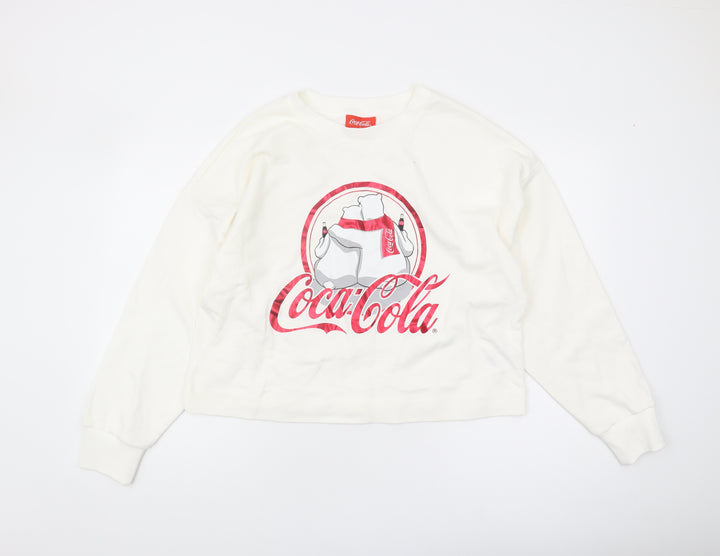 Next Coca-Cola Women's White Sweatshirt Size 16