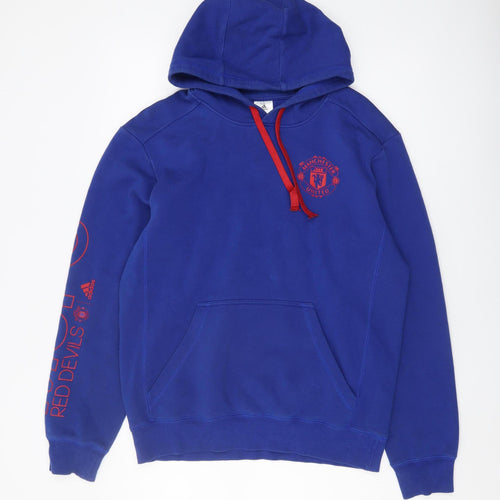 Adidas Men's Blue Pullover Hoodie Size S