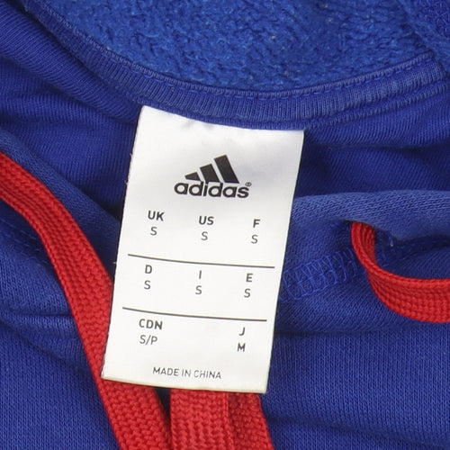 Adidas Men's Blue Pullover Hoodie Size S