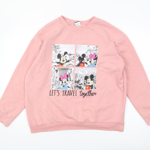 Disney at George Pink Sweatshirt Women M Cartoons