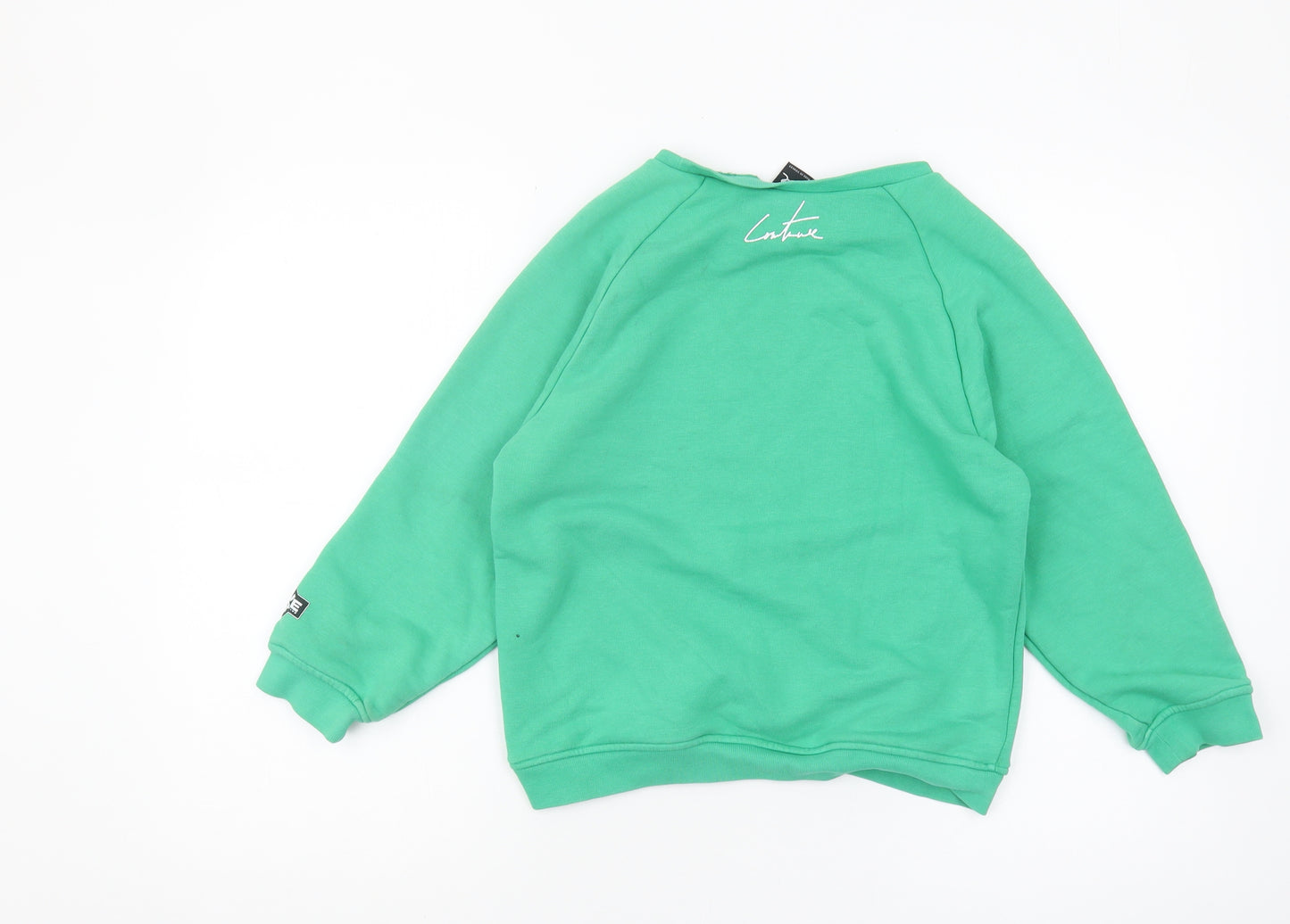 The Couture Club Boys Green Pullover Sweatshirt, 8-9 Years, Logo