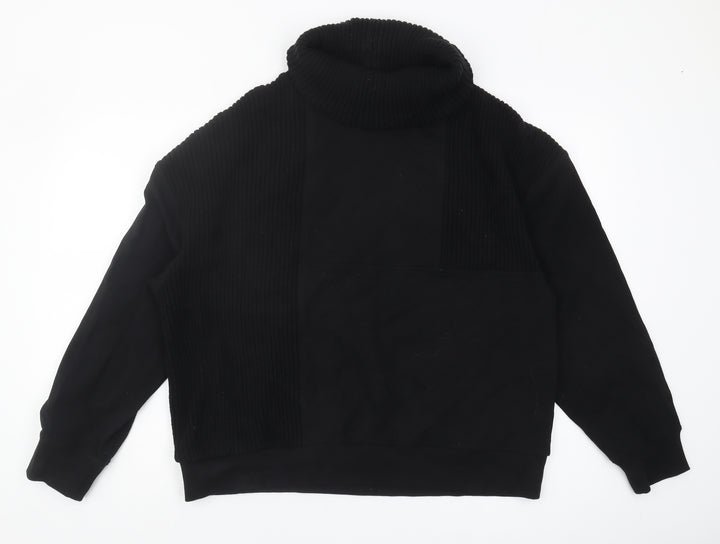 Warehouse Women's Black Roll Neck Sweatshirt Size L