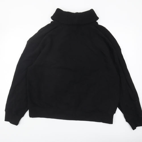 Warehouse Women's Black Roll Neck Sweatshirt Size L