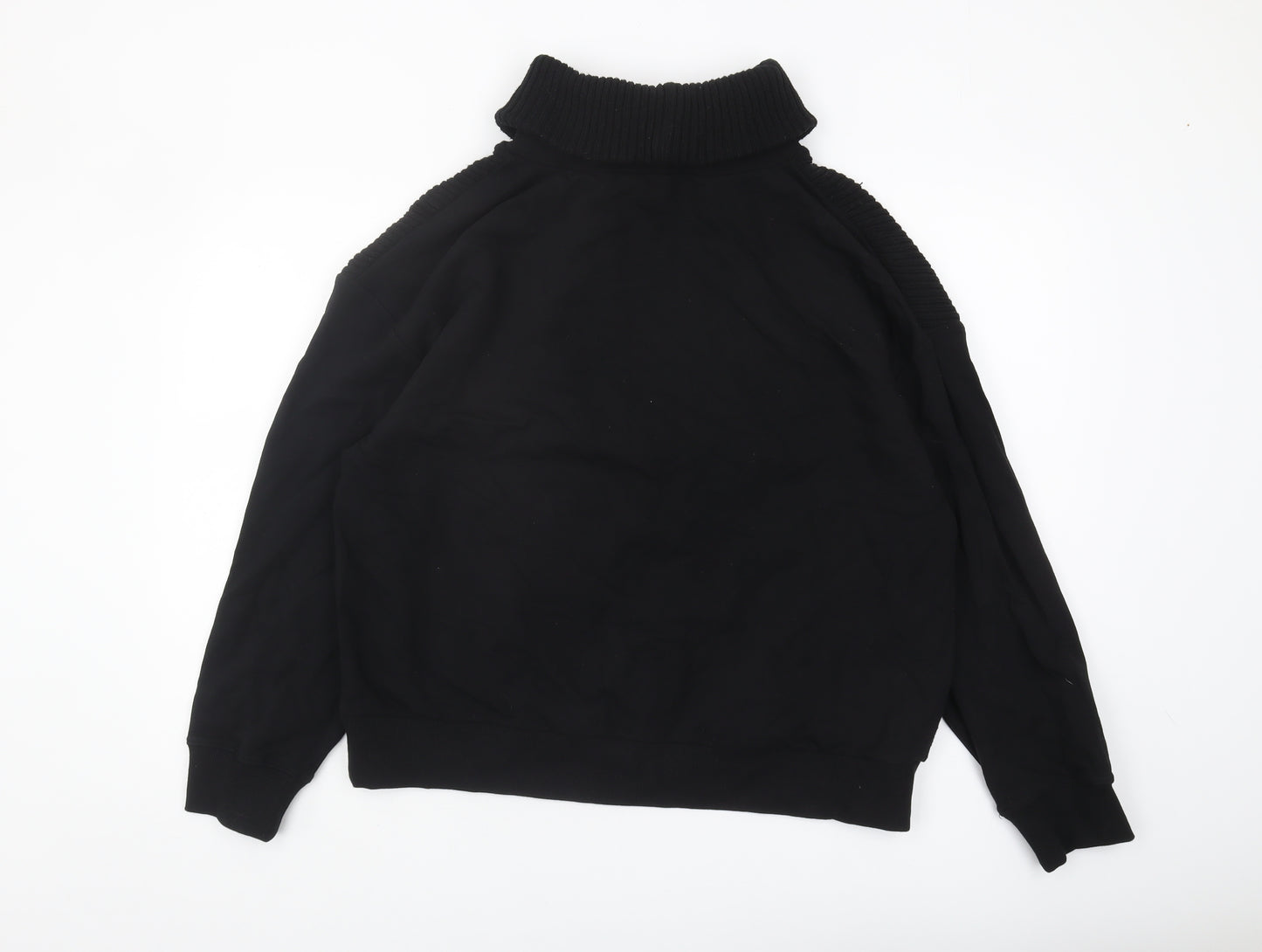 Warehouse Women's Black Roll Neck Sweatshirt Size L