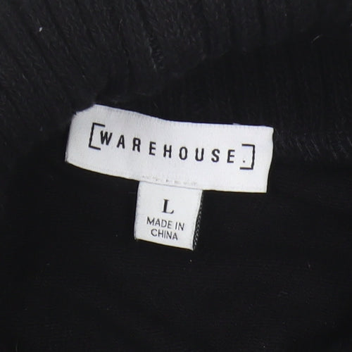 Warehouse Women's Black Roll Neck Sweatshirt Size L