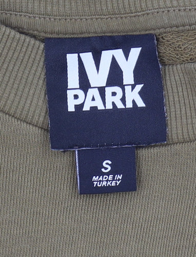 Ivy Park Unisex Green Small Pullover Sweatshirt Logo Print