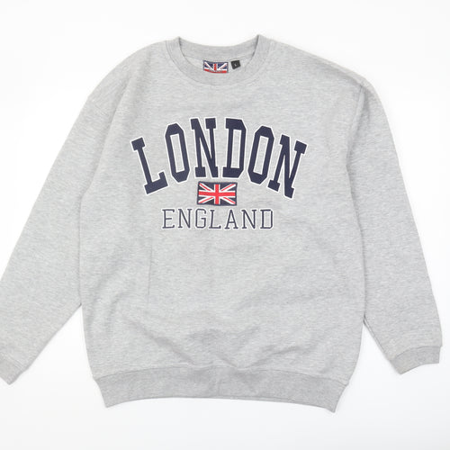 GWCC Men's Grey Graphic Print London Sweatshirt L