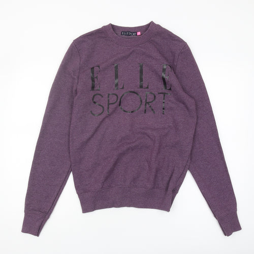 ELLE SPORT Women's Purple Pullover Sweatshirt Size 10