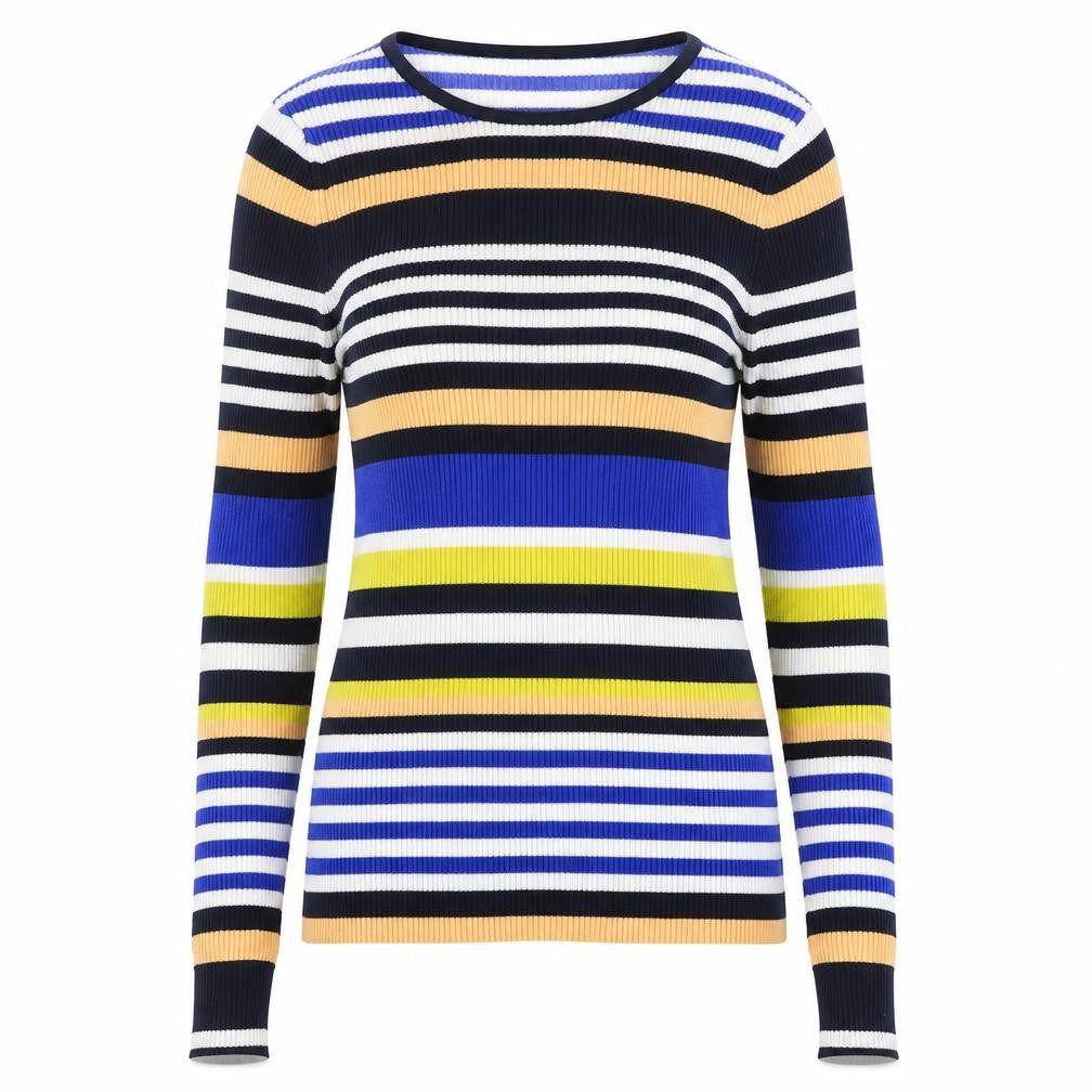 Front view of Zara Women's Multicoloured Striped jumper, size S