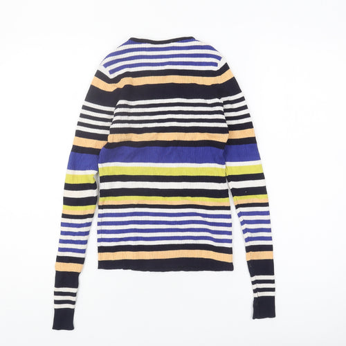 Zara Women's Multicoloured Striped Pullover Jumper, Size S