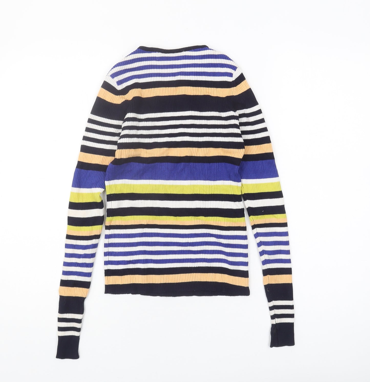 Zara Women's Multicoloured Striped Pullover Jumper, Size S