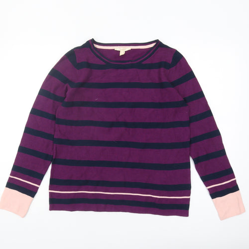 Esprit Women's Multicoloured Striped Pullover Jumper - M