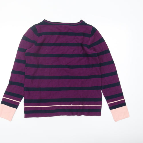 Esprit Women's Multicoloured Striped Pullover Jumper - M