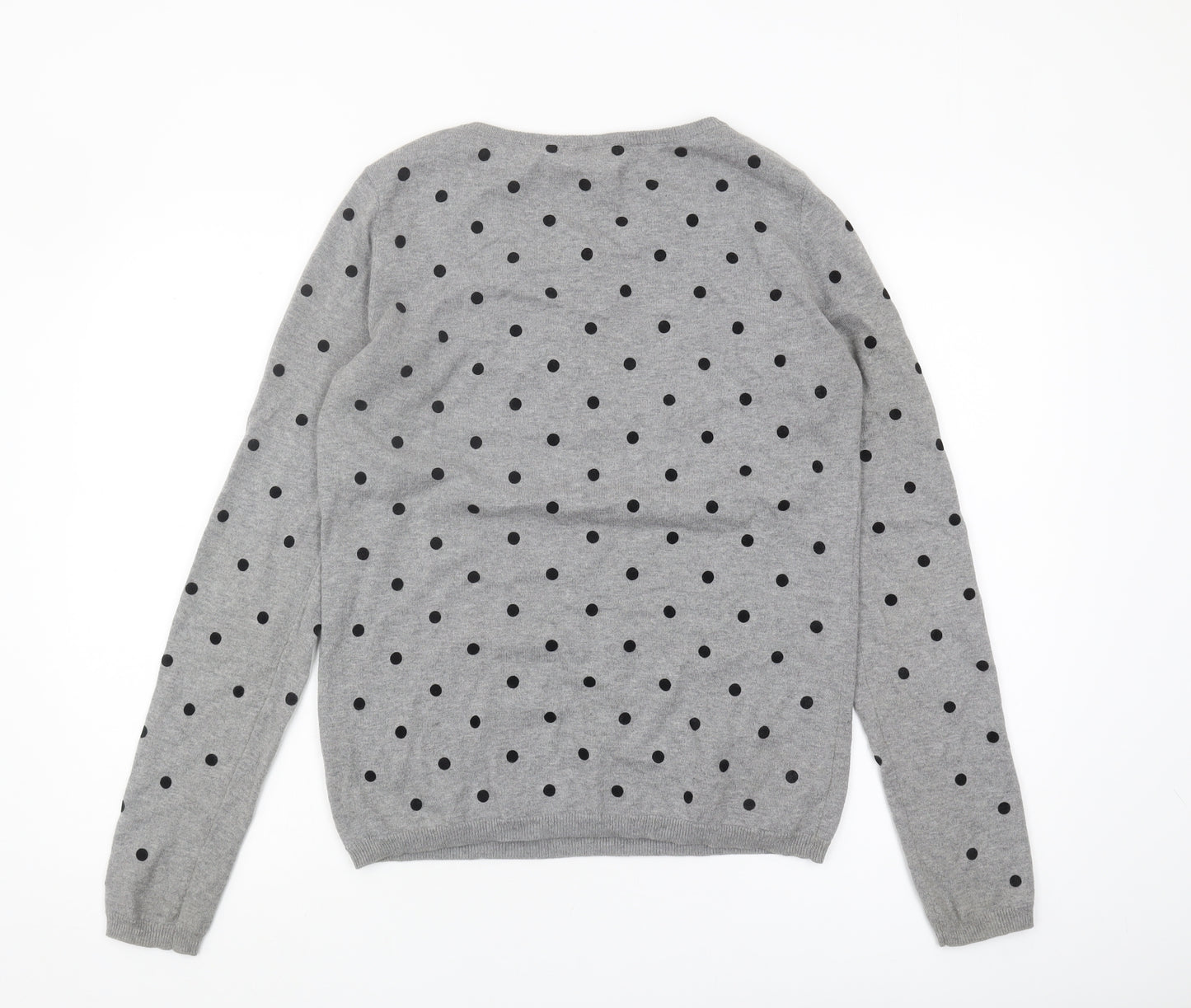 Maison Scotch Women's Grey Polka Dot Jumper, Size 14