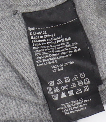 Maison Scotch Women's Grey Polka Dot Jumper, Size 14