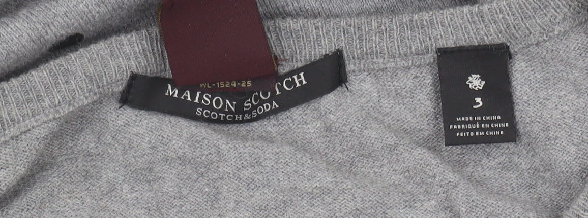 Maison Scotch Women's Grey Polka Dot Jumper, Size 14