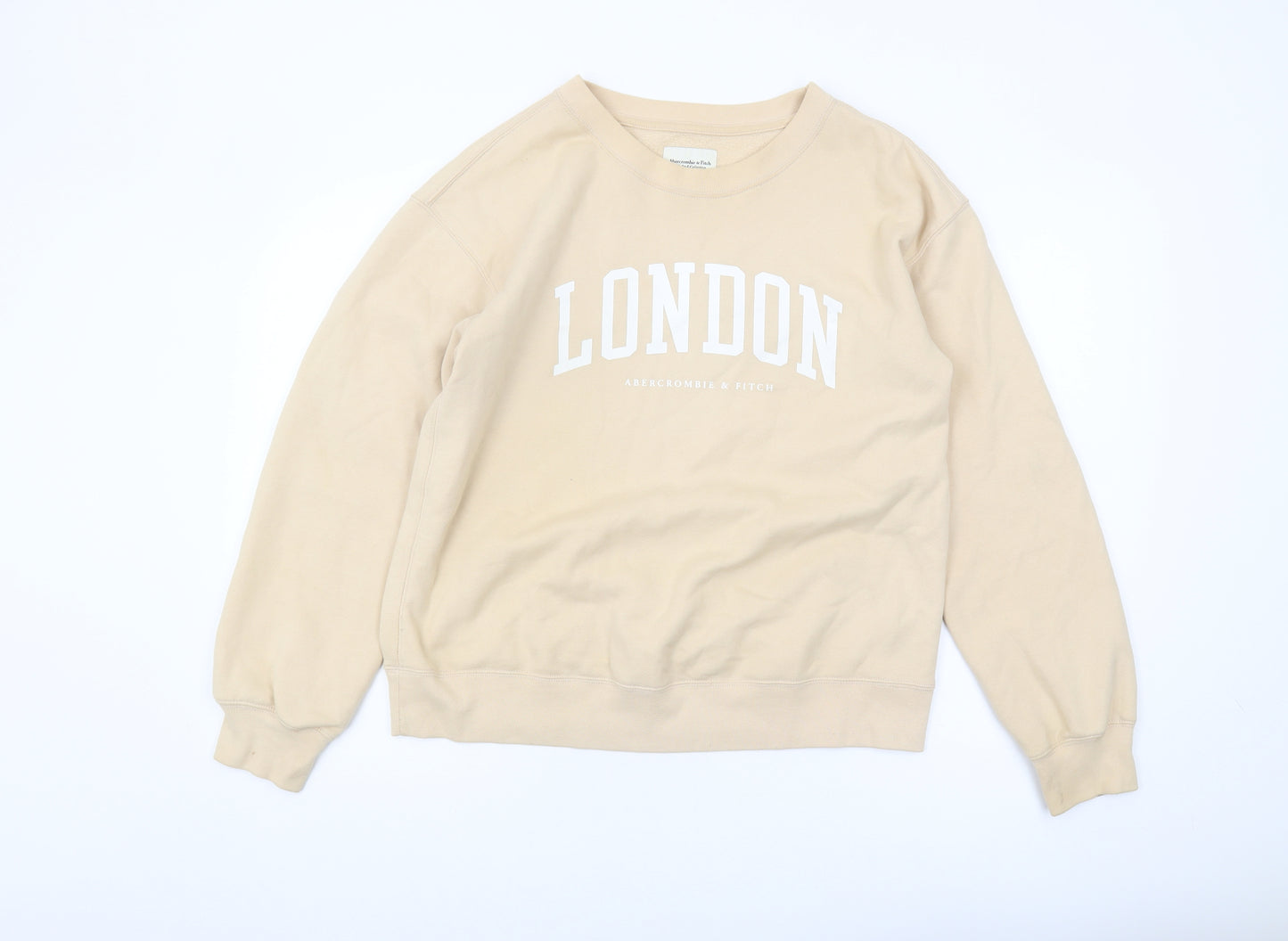 Abercrombie & Fitch Women's Beige Pullover Sweatshirt, M