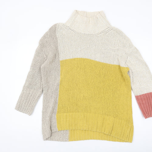 Marks and Spencer Women's Multicoloured High Neck Jumper S