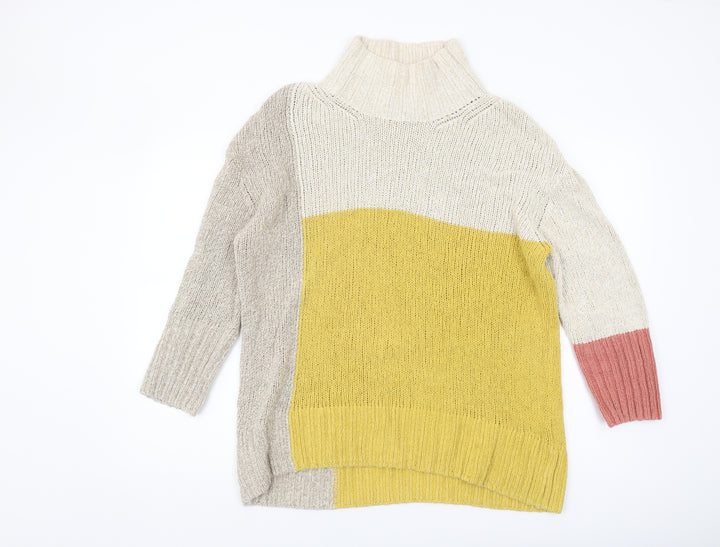 Marks and Spencer Women's Multicoloured High Neck Jumper S