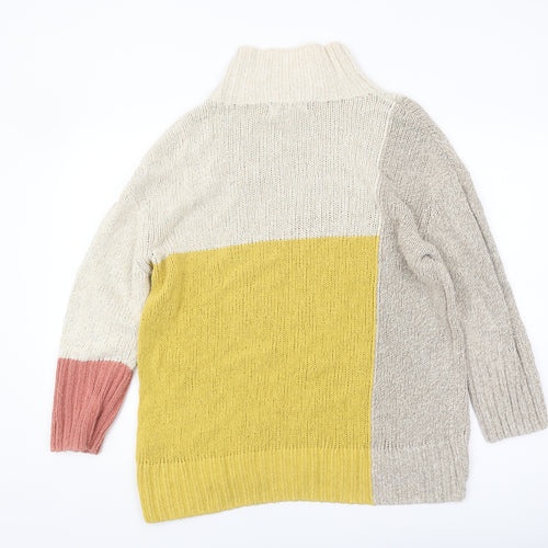 Marks and Spencer Women's Multicoloured High Neck Jumper S
