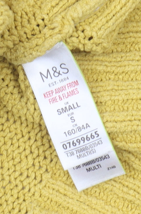 Marks and Spencer Women's Multicoloured High Neck Jumper S
