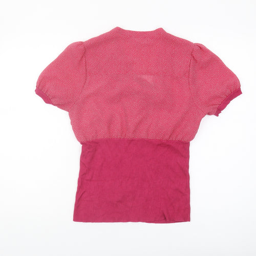 Next Women's Red Blouse Size 12 Short Sleeve