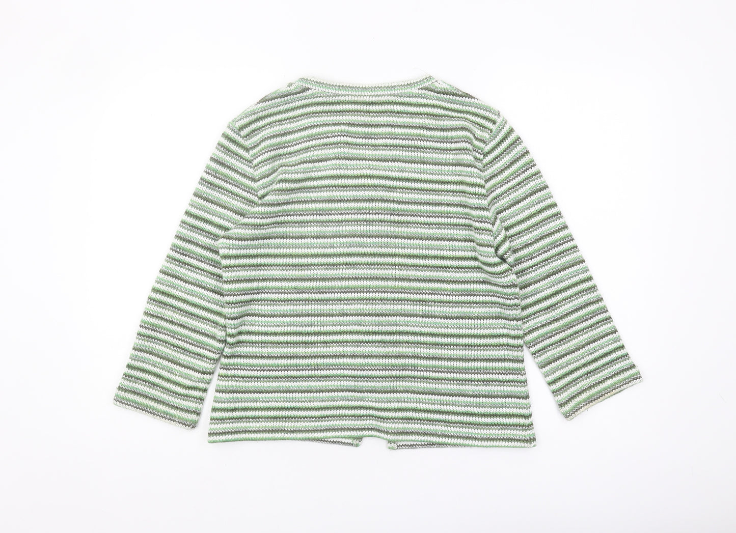 Marks and Spencer Women’s Green Striped Cardigan M