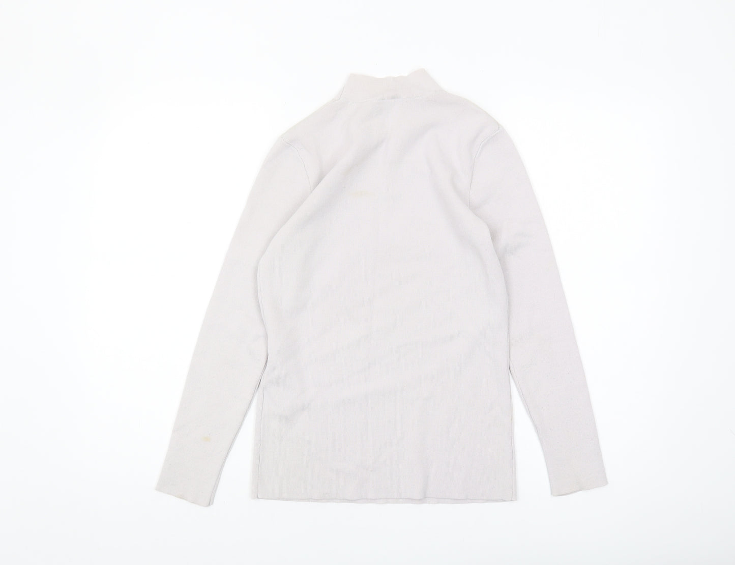 Reiss Women's Ivory Sequin Mock Neck Jumper XS