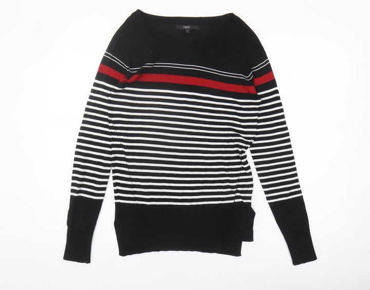 Next Women's Black Striped Pullover Jumper Size 6